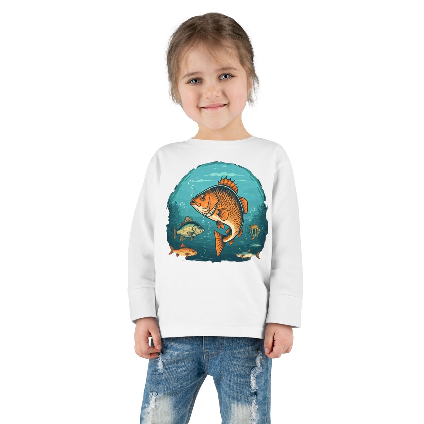 Fishing Toddler Long Sleeve Tee