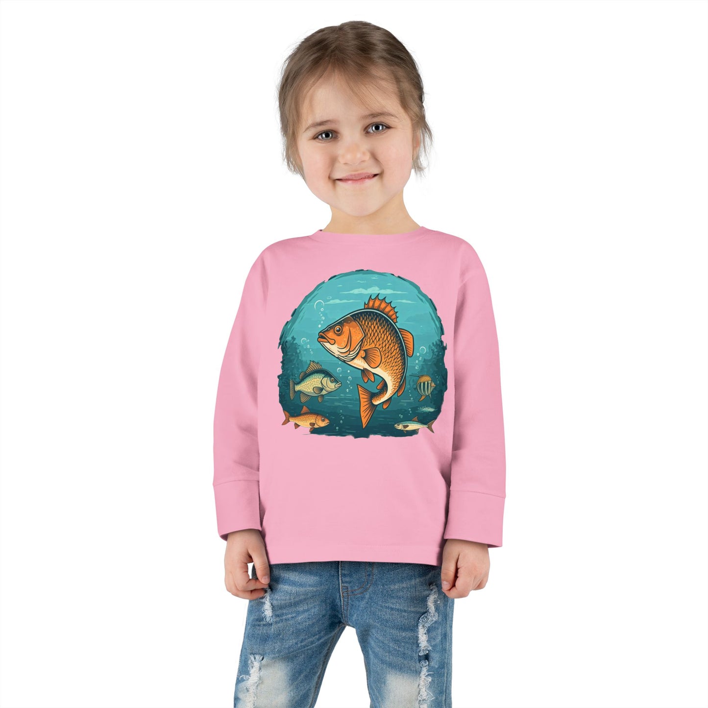 Fishing Toddler Long Sleeve Tee