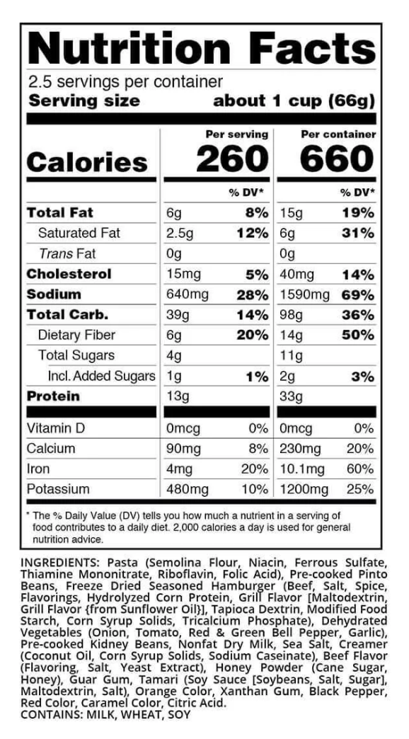 READYWISE Desert High Chili Mac with Beef 6 CT Case