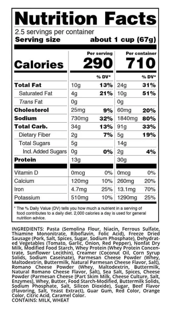 READYWISE Still Lake Lasagna with Sausage 6 CT Case