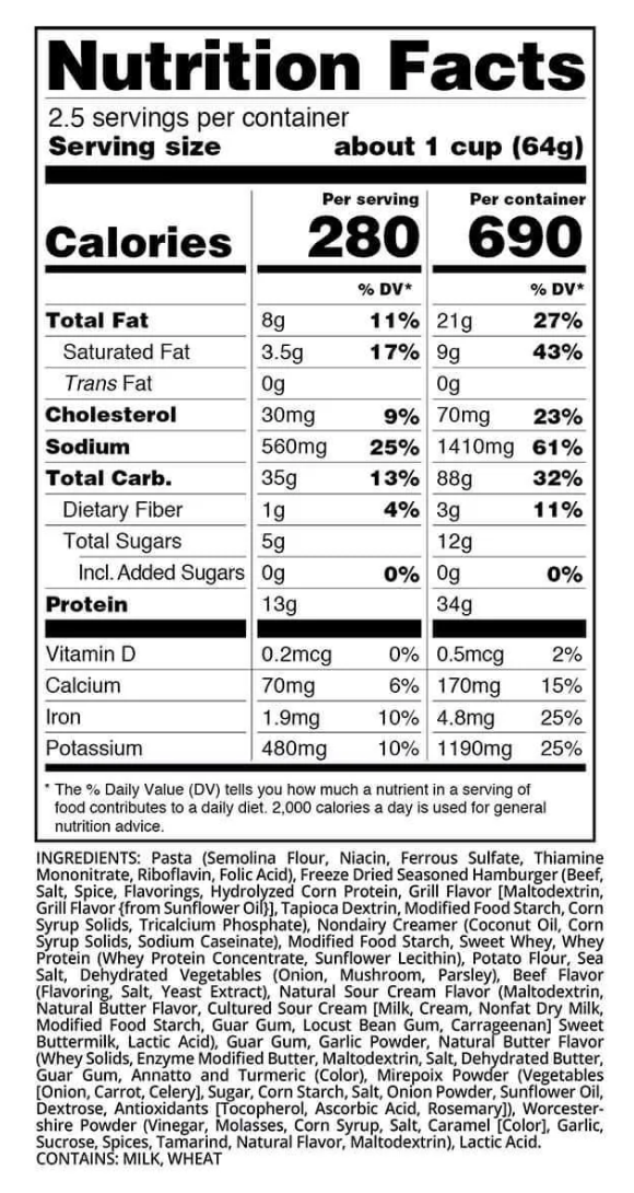 READYWISE Trailhead Noodles & Beef 6 CT Case