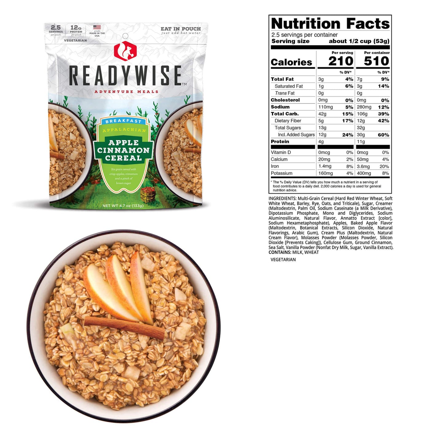 READYWISE Appalachian Apple Cinnamon Cereal 6 CT Case