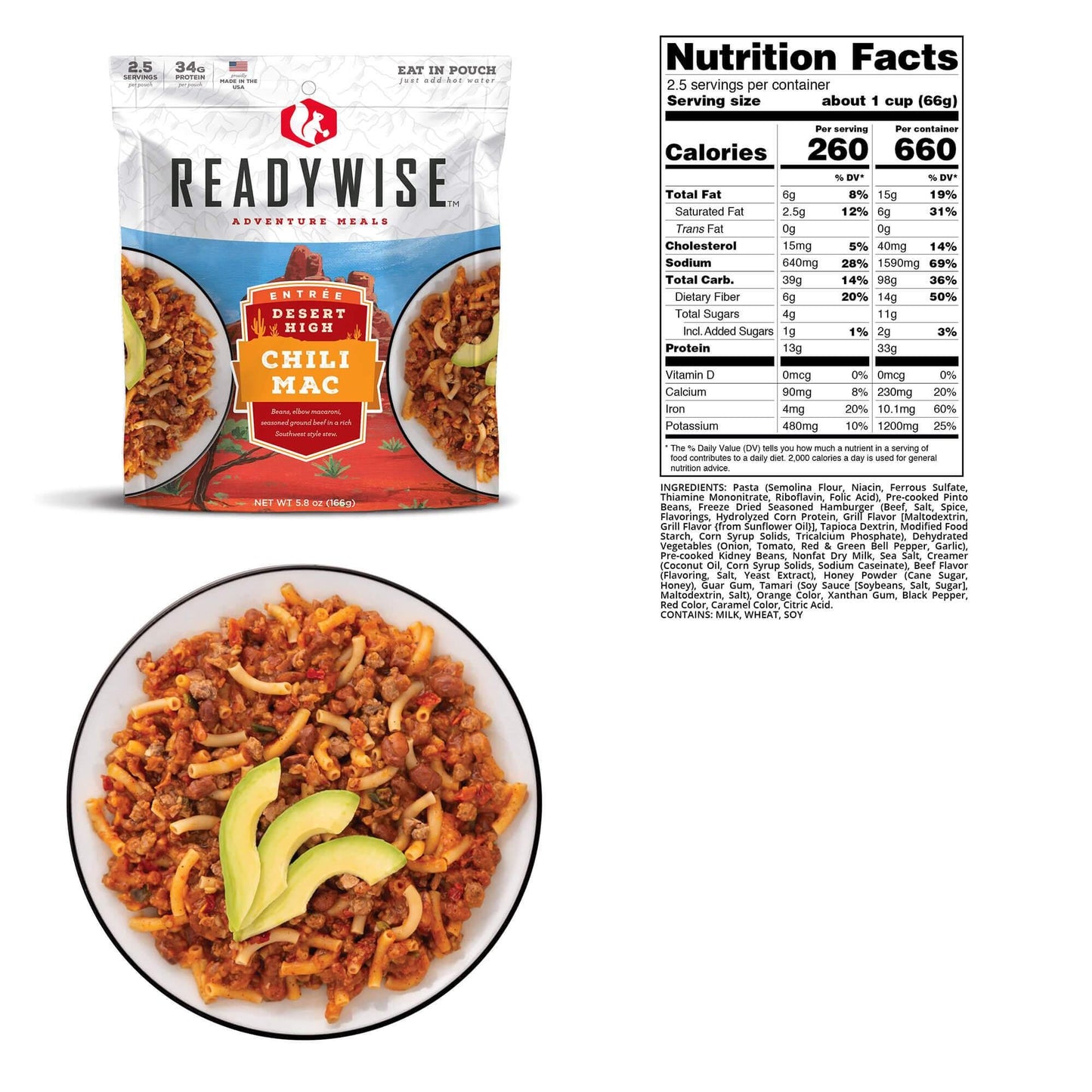 READYWISE Desert High Chili Mac with Beef 6 CT Case