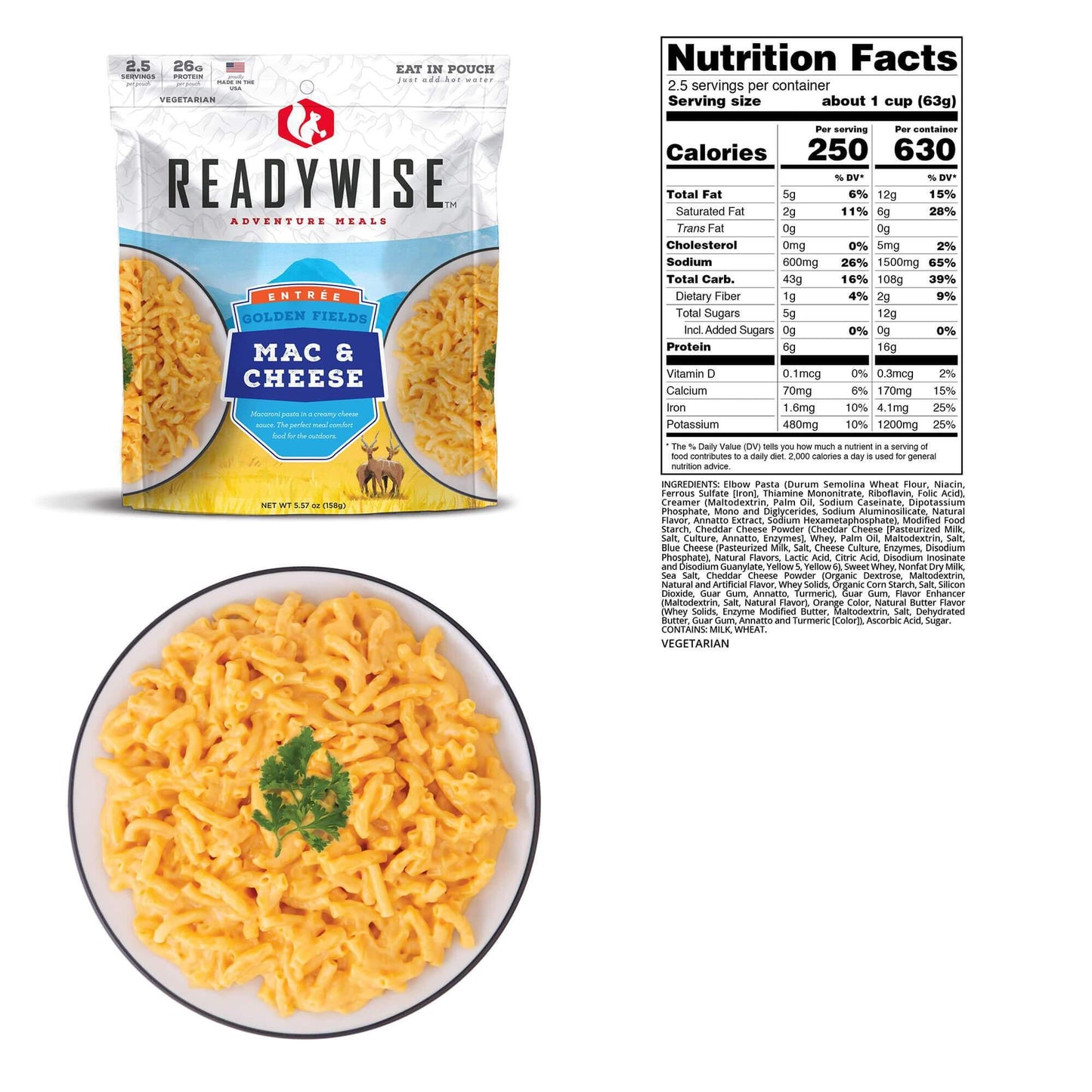 READYWISE Golden Fields Mac & Cheese 6 CT Case